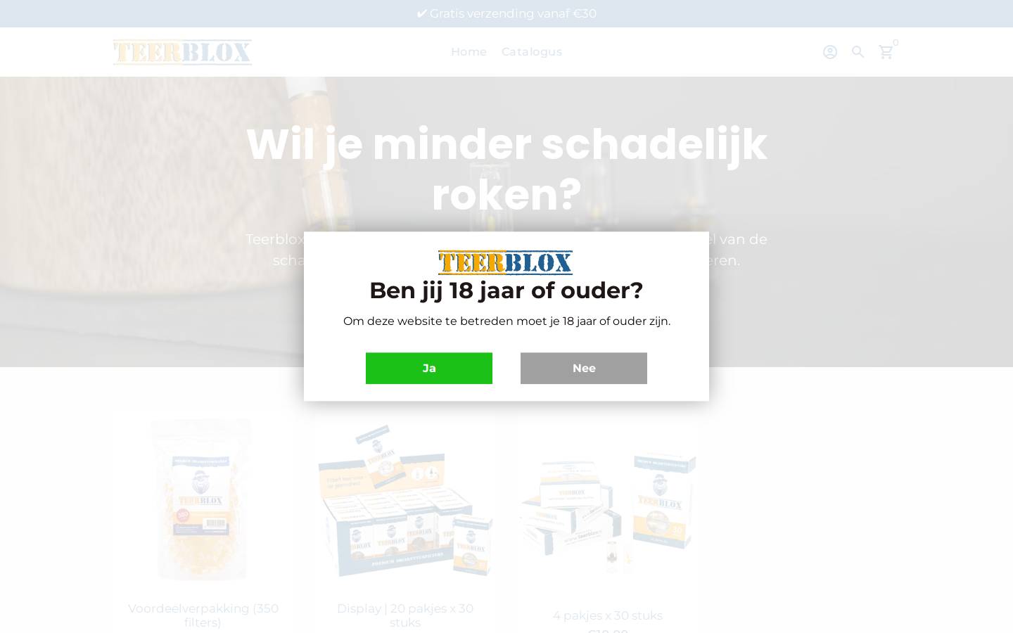 teerblox.nl homepage screenshot