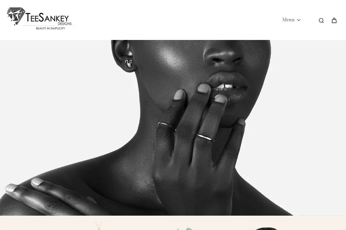 teesankeydesigns.com homepage screenshot