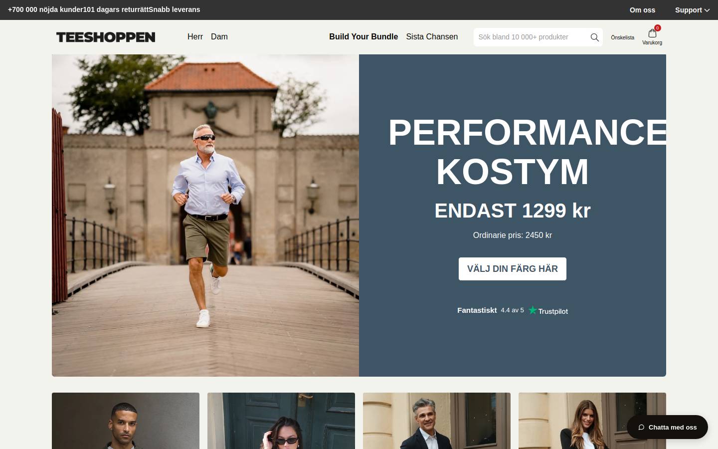 teeshoppen.dk homepage screenshot