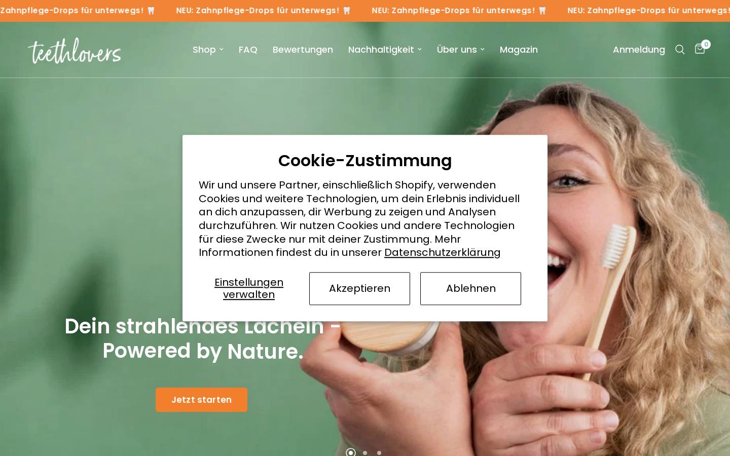 www.teethlovers.de homepage screenshot