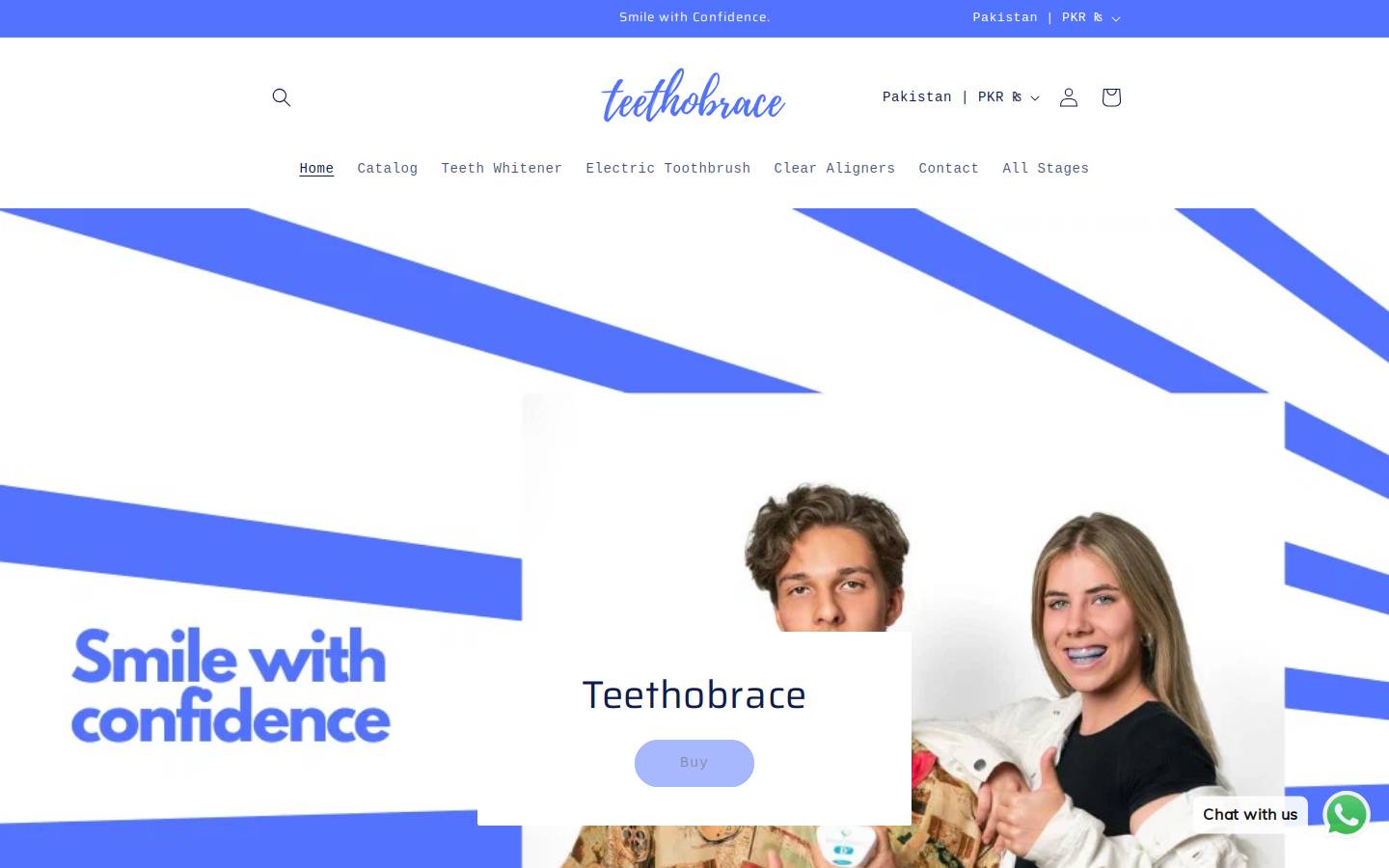 Teethobrace homepage screenshot