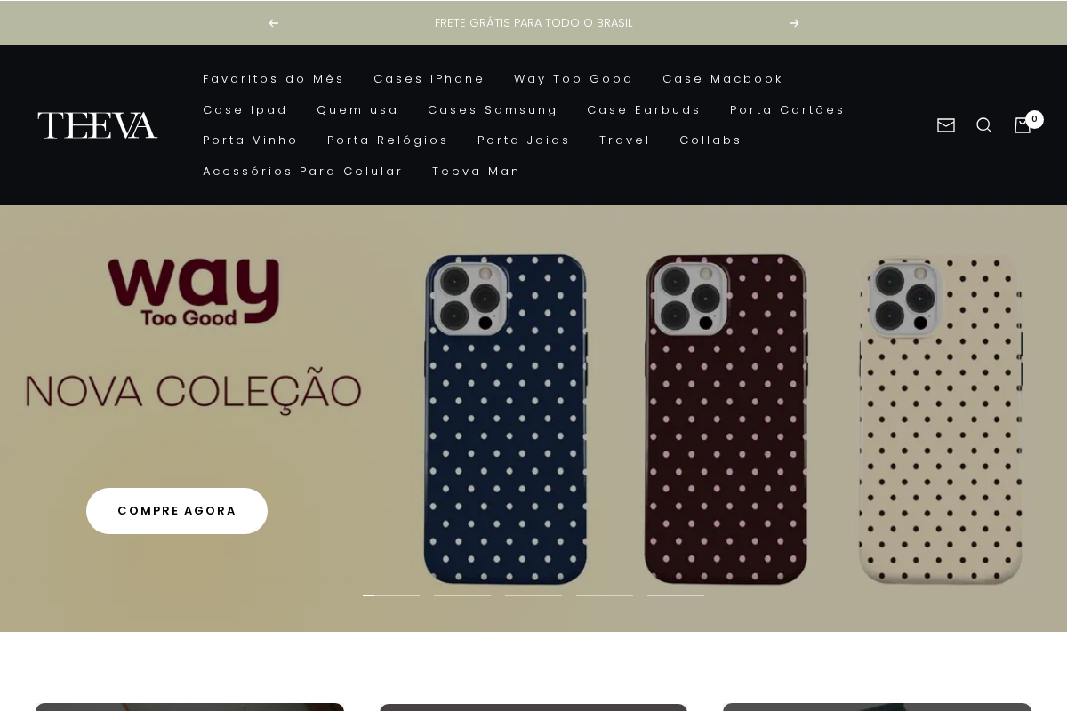 Loja Teeva homepage screenshot