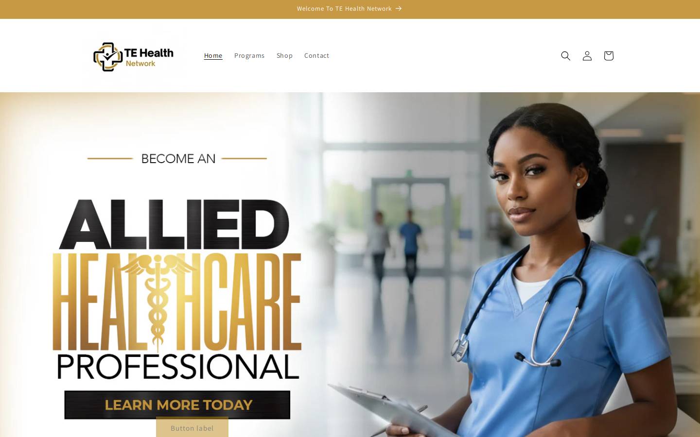 tehealthnetwork.com homepage screenshot
