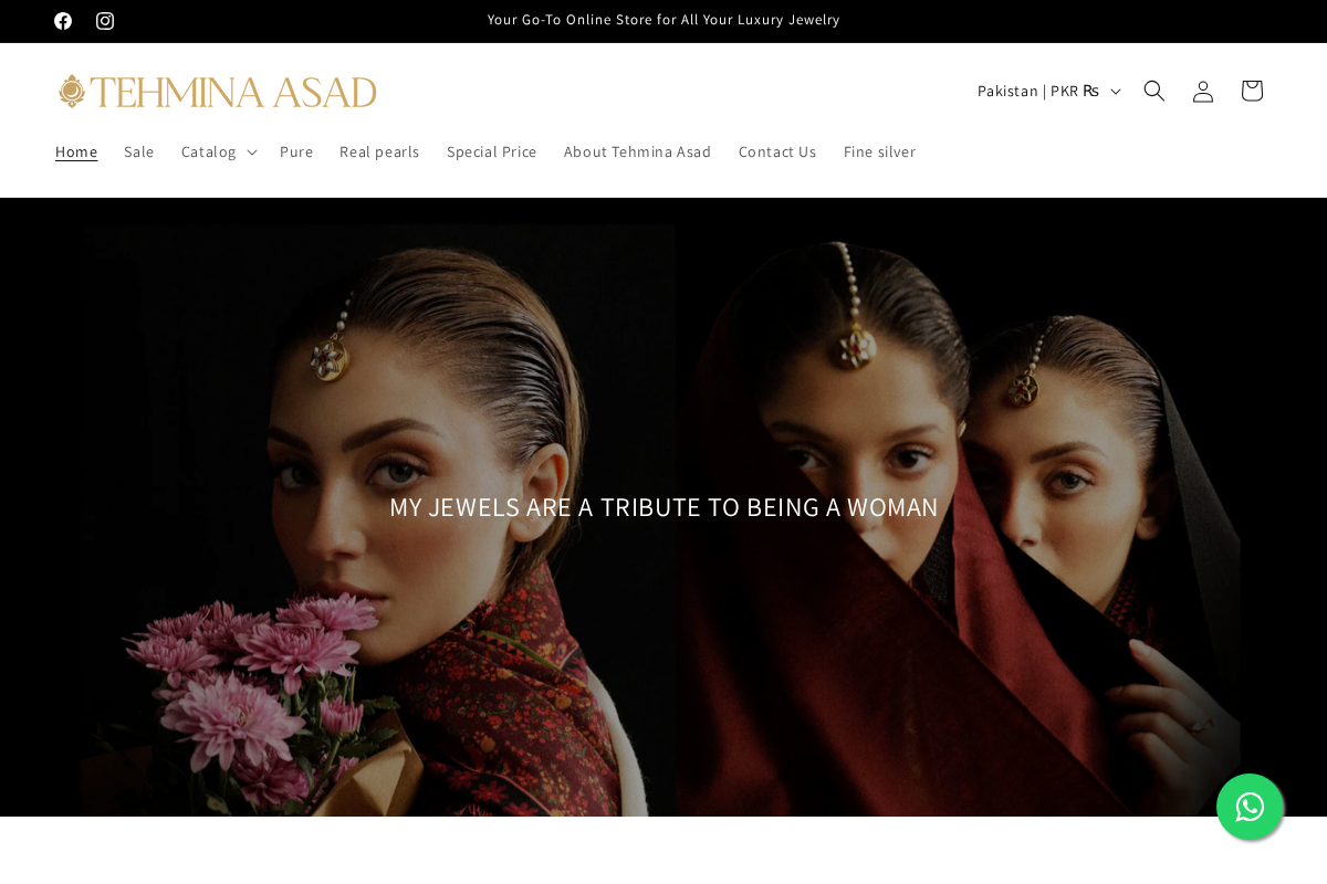 Tehmina Asad homepage screenshot