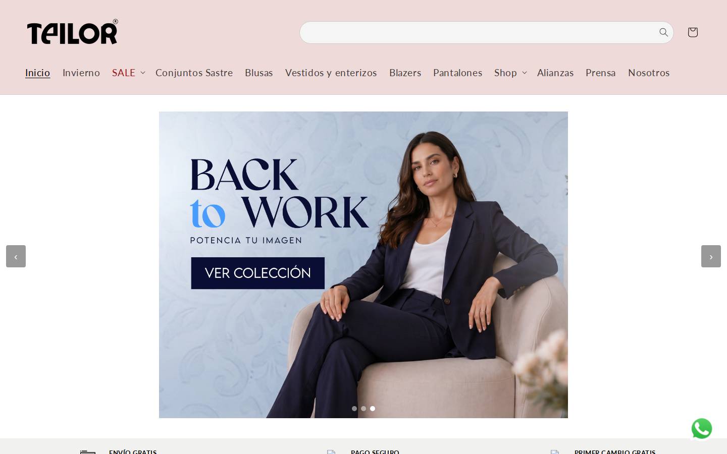 teilormoda.com homepage screenshot
