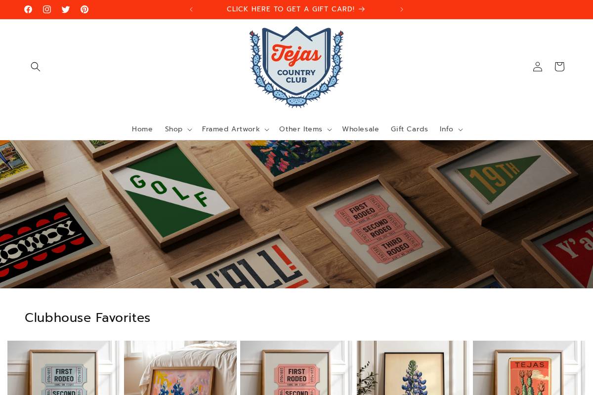tejascountryclub.com homepage screenshot
