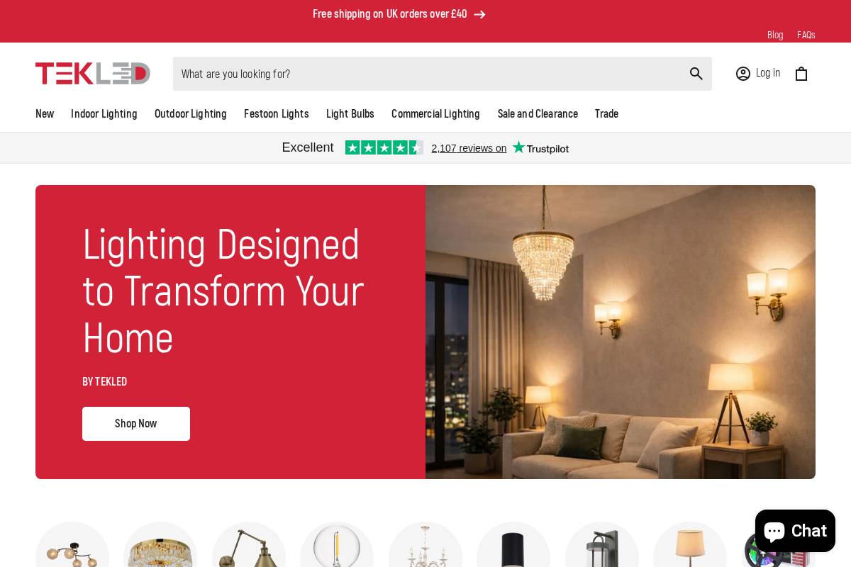 TEKLED homepage screenshot