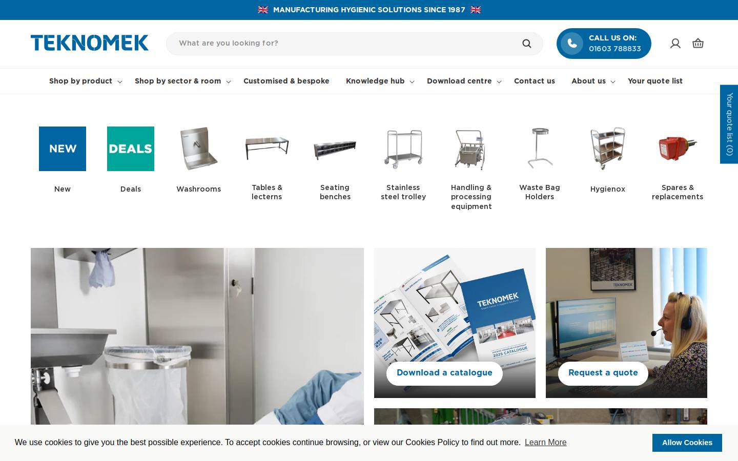 Teknomek Ltd homepage screenshot