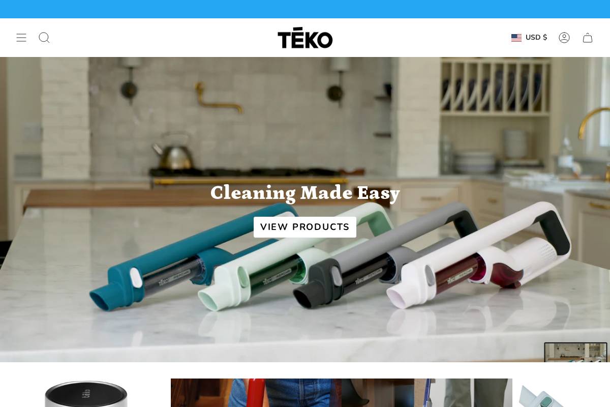 tekoclean.com homepage screenshot
