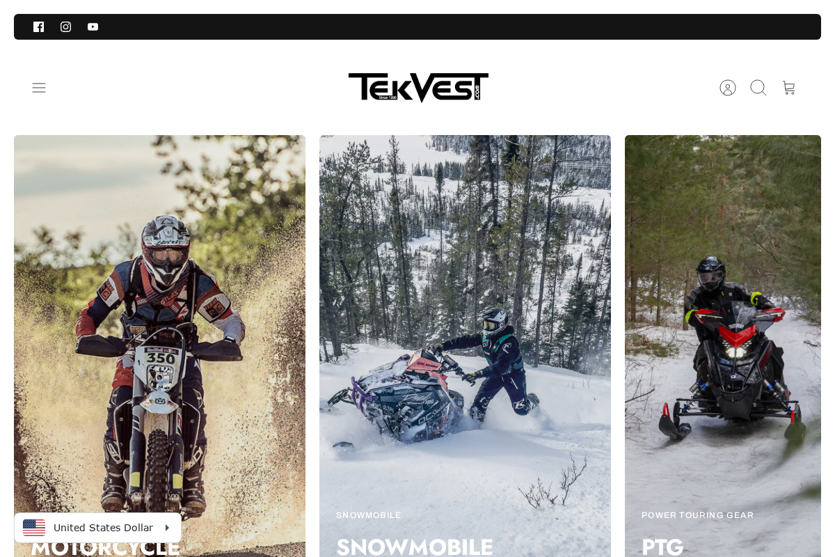 Tekrider homepage screenshot