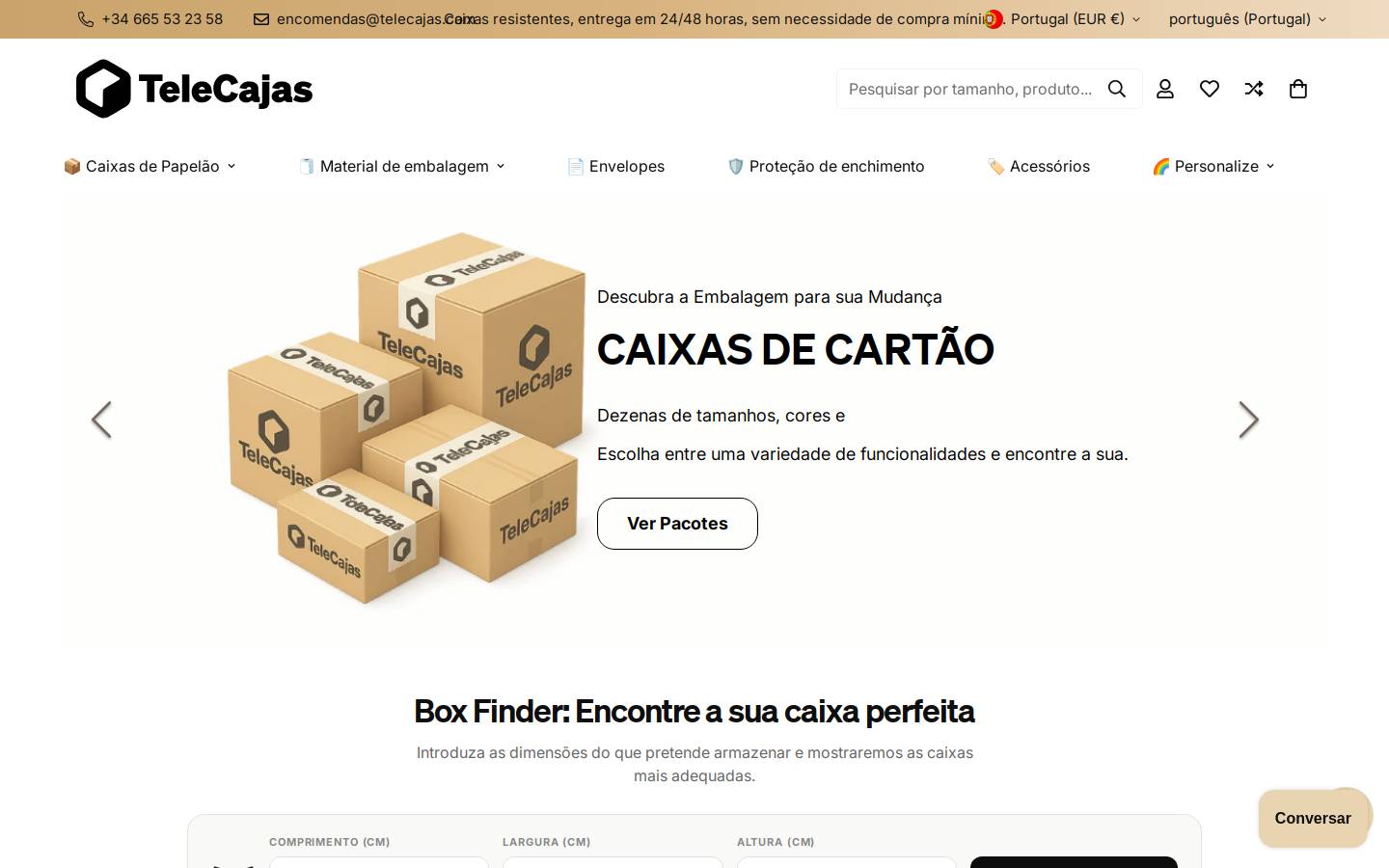 telecaixa.com homepage screenshot