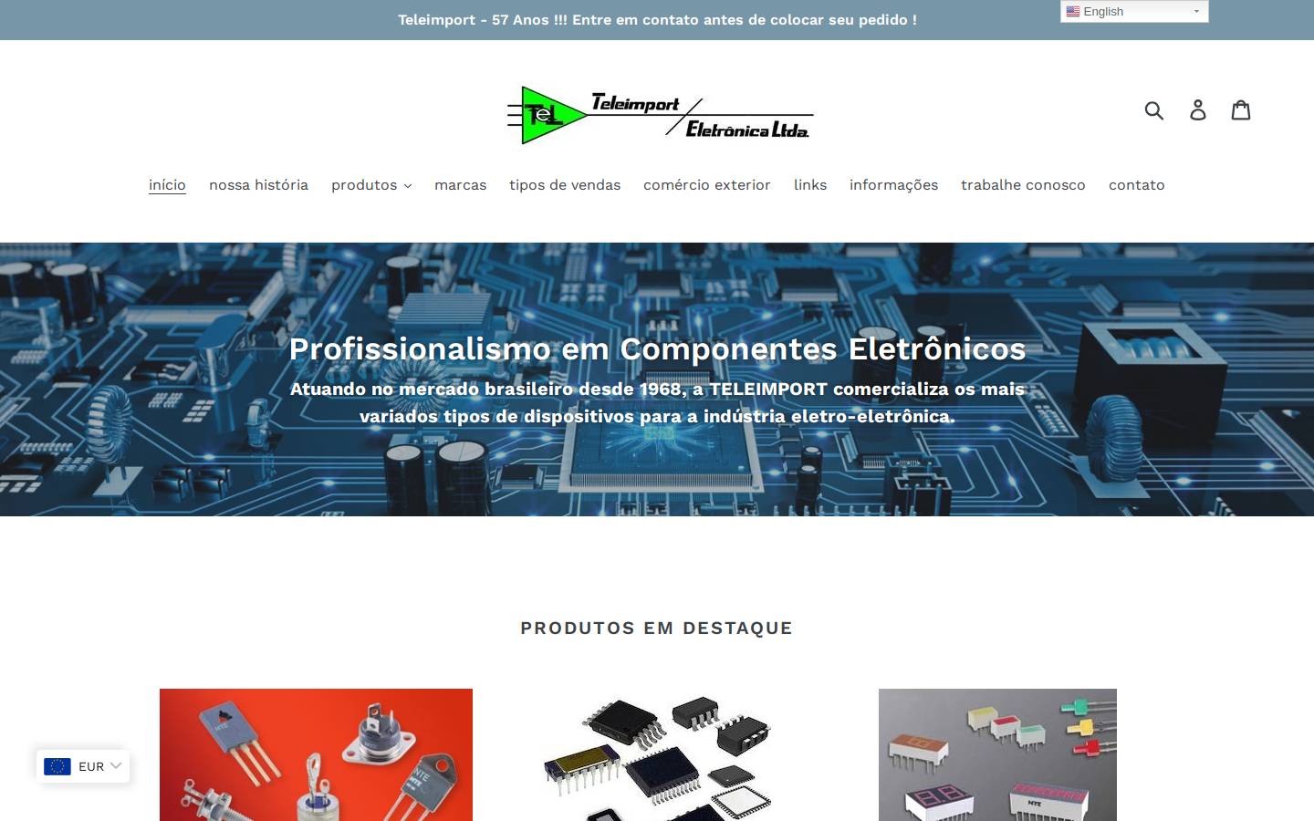 teleimport.com.br homepage screenshot
