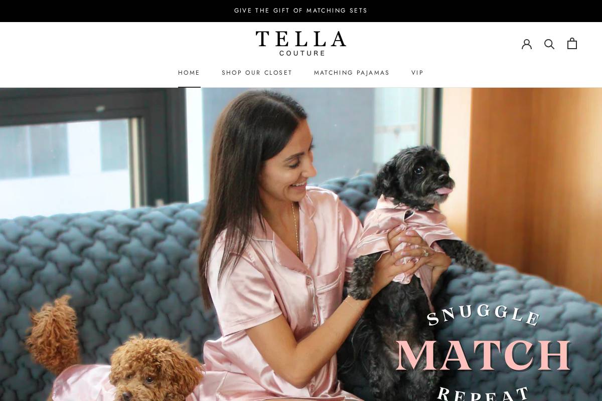 tellacouture.com homepage screenshot