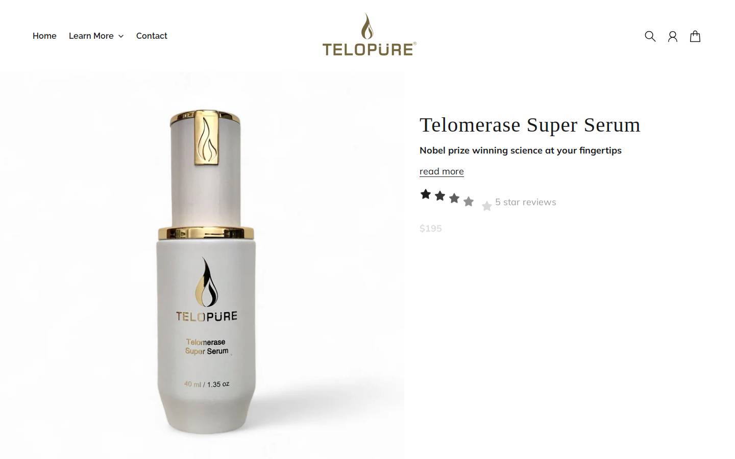 telopure.com homepage screenshot
