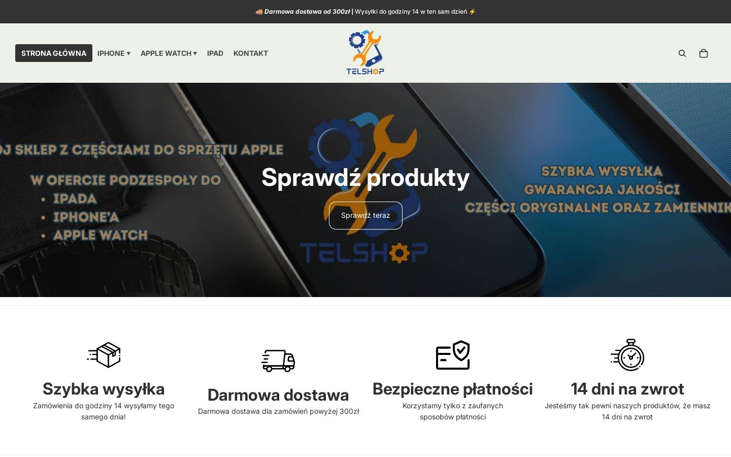 telshop.pl homepage screenshot