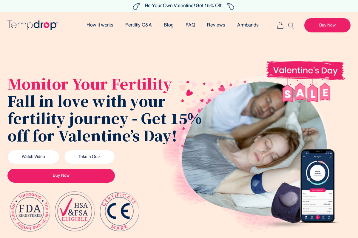 Tempdrop homepage screenshot