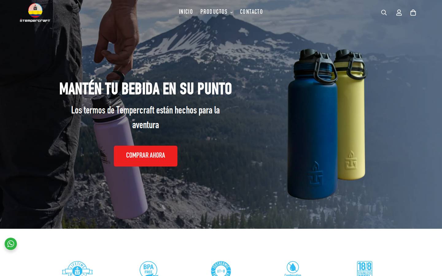 tempercraft.co homepage screenshot