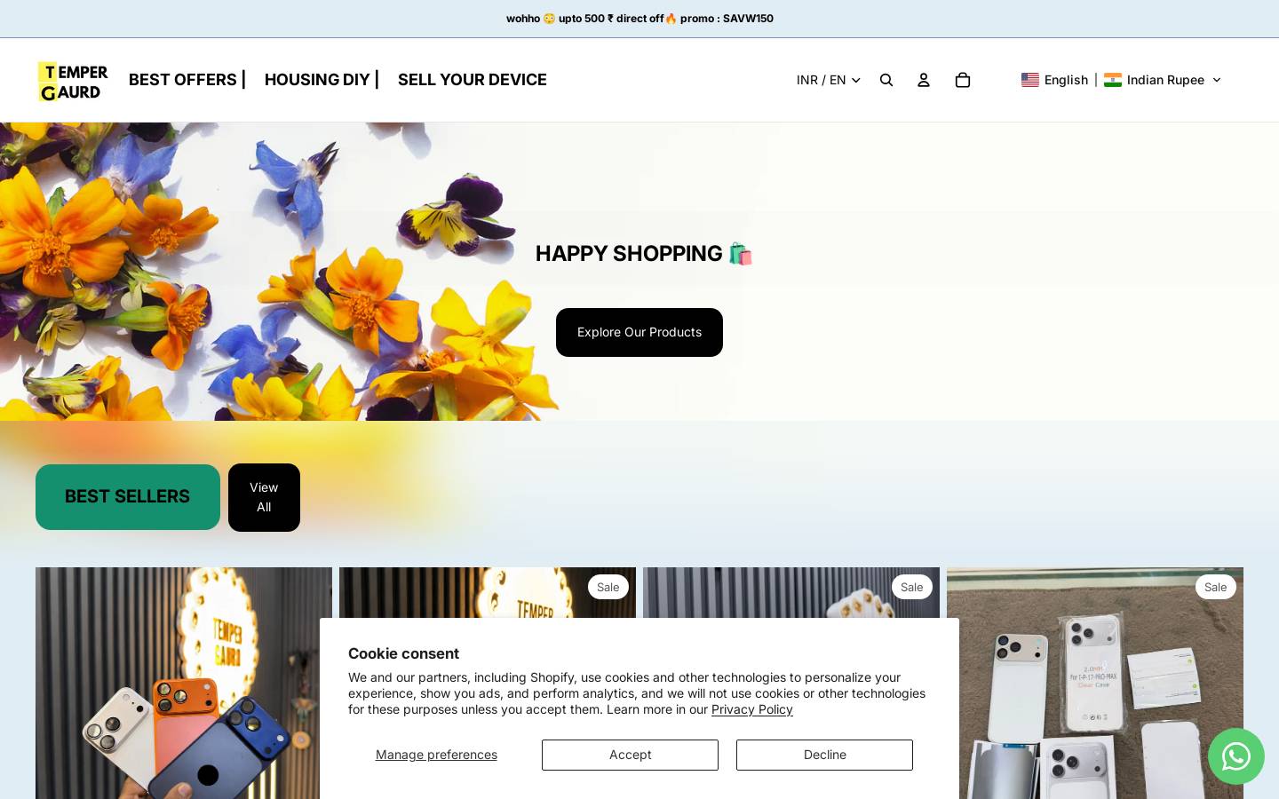 tempergaurd.com homepage screenshot