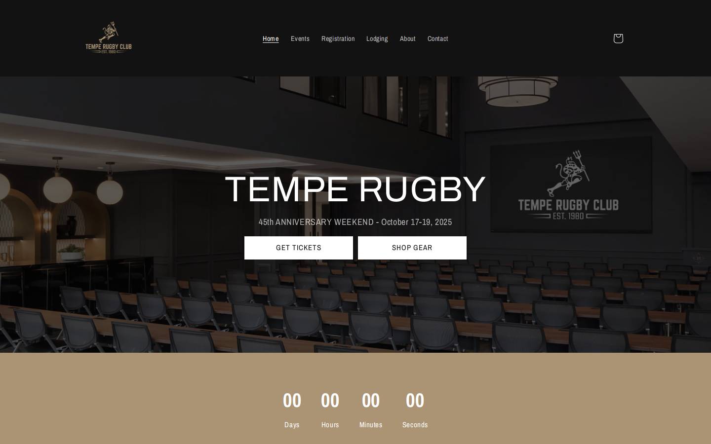 temperugbyanniversary.com homepage screenshot