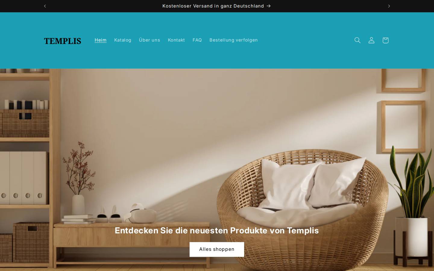 Templis homepage screenshot