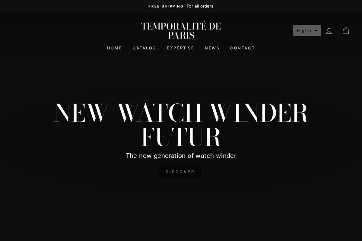 temporalite-paris.com homepage screenshot