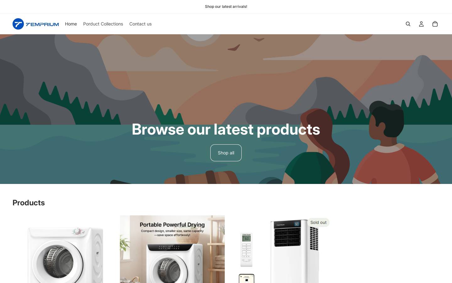 temprium.com homepage screenshot