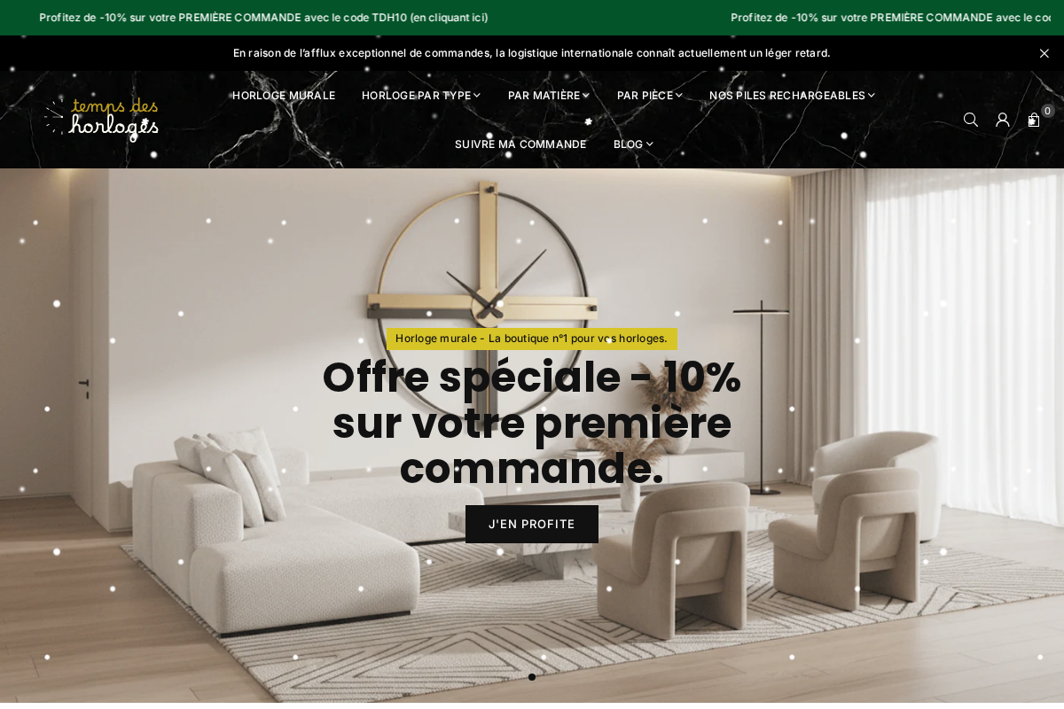 TEMPS DES HORLOGES® homepage screenshot