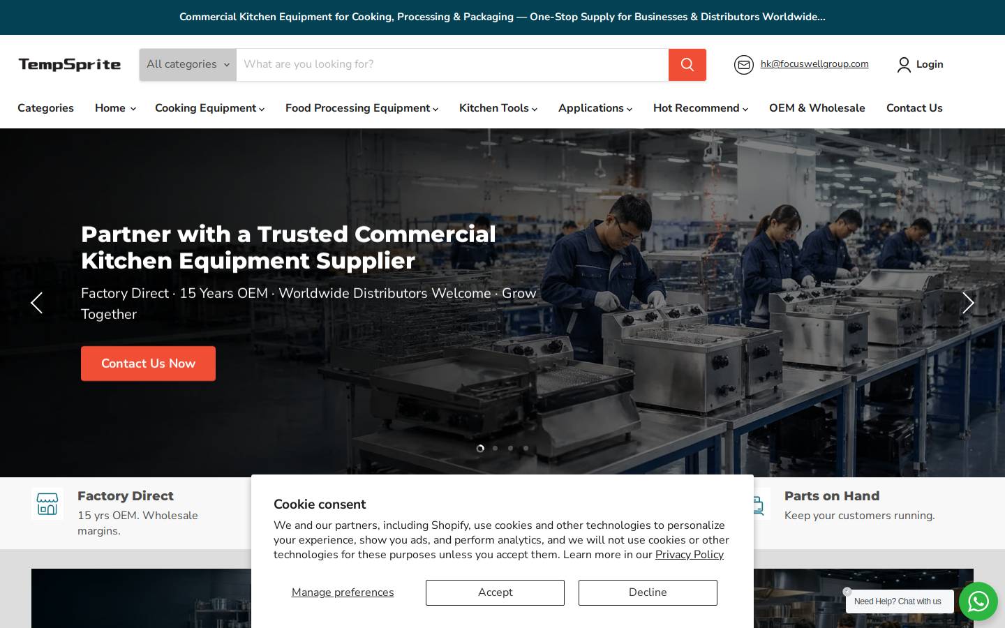 tempsprite.com homepage screenshot