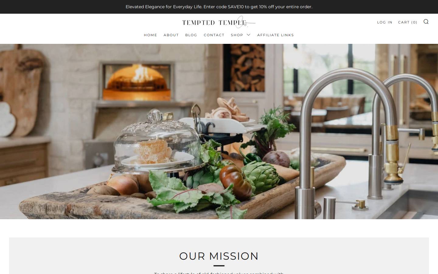 temptedtemple.com homepage screenshot