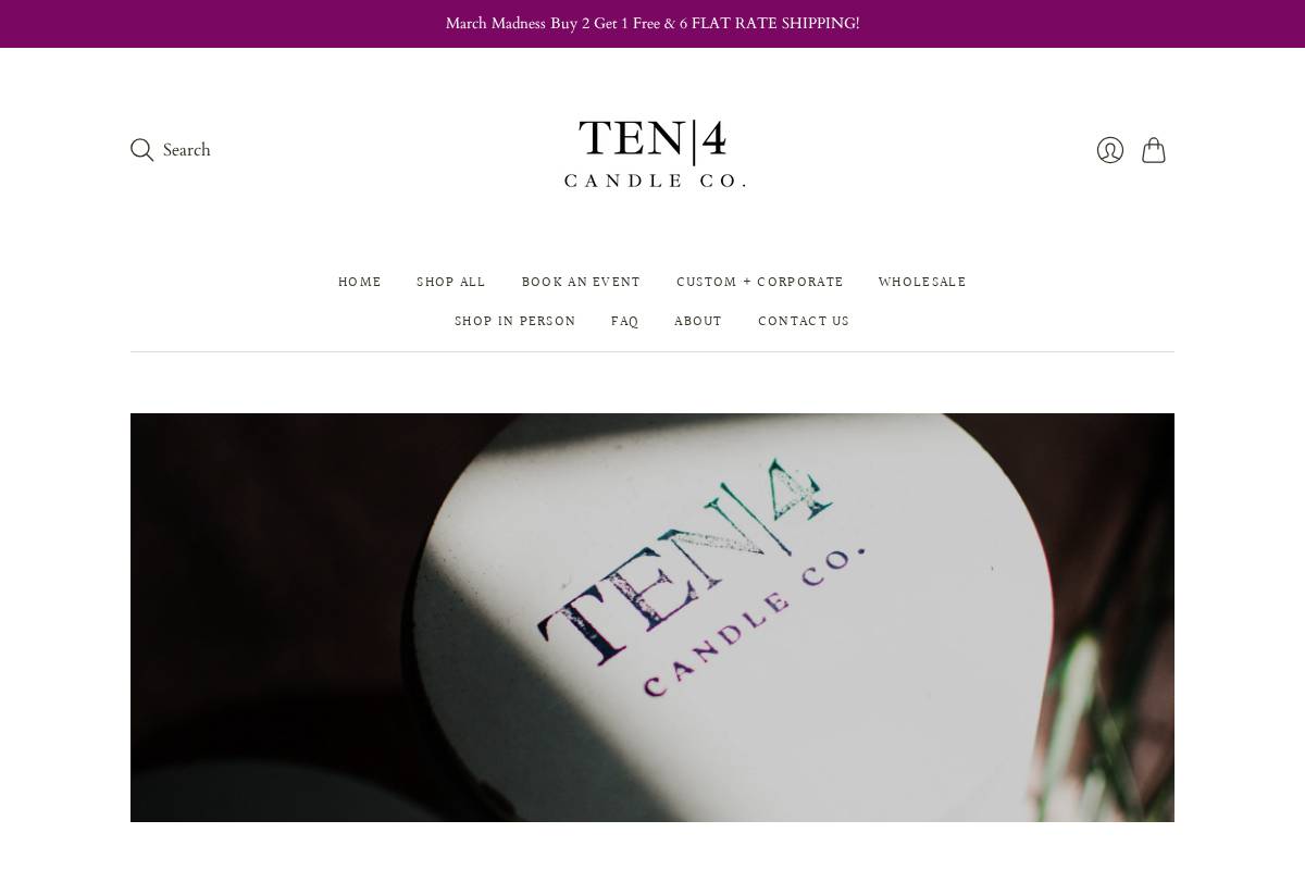 ten4candleco.com homepage screenshot