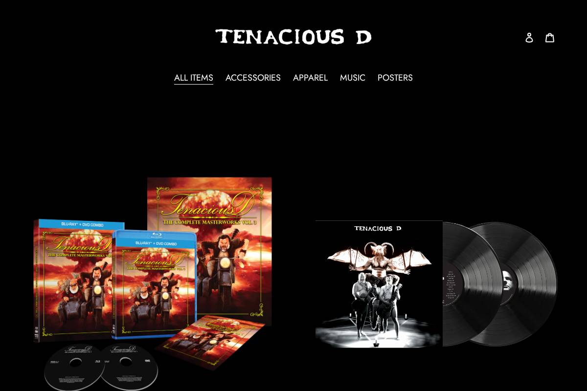 tenaciousd.shop homepage screenshot