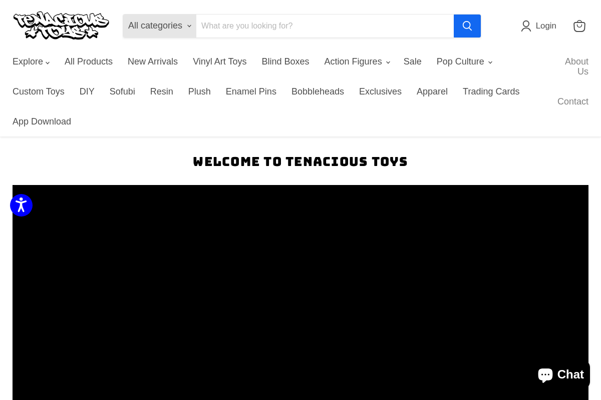 Tenacious Toys homepage screenshot