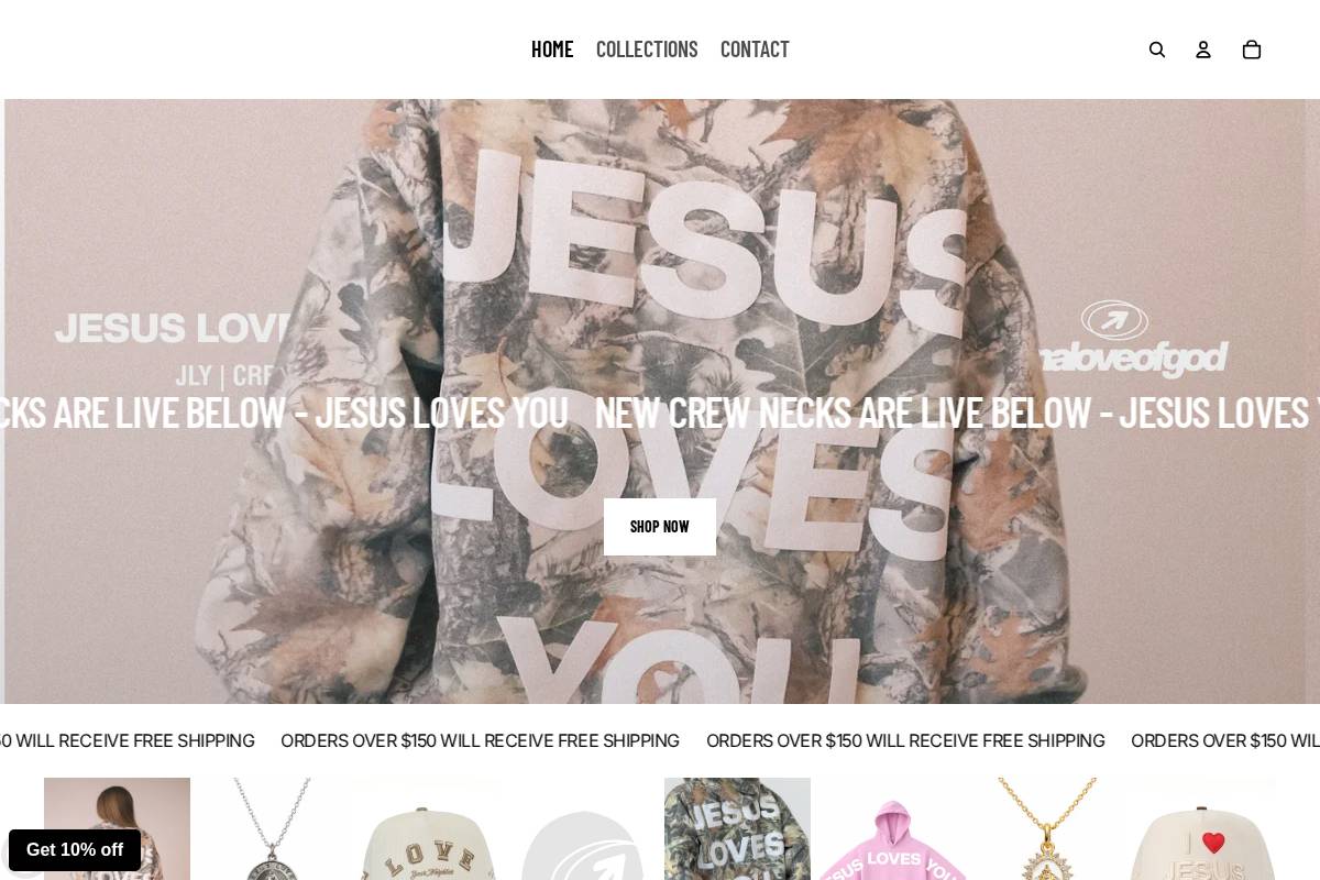 tenaloveofgod.com homepage screenshot