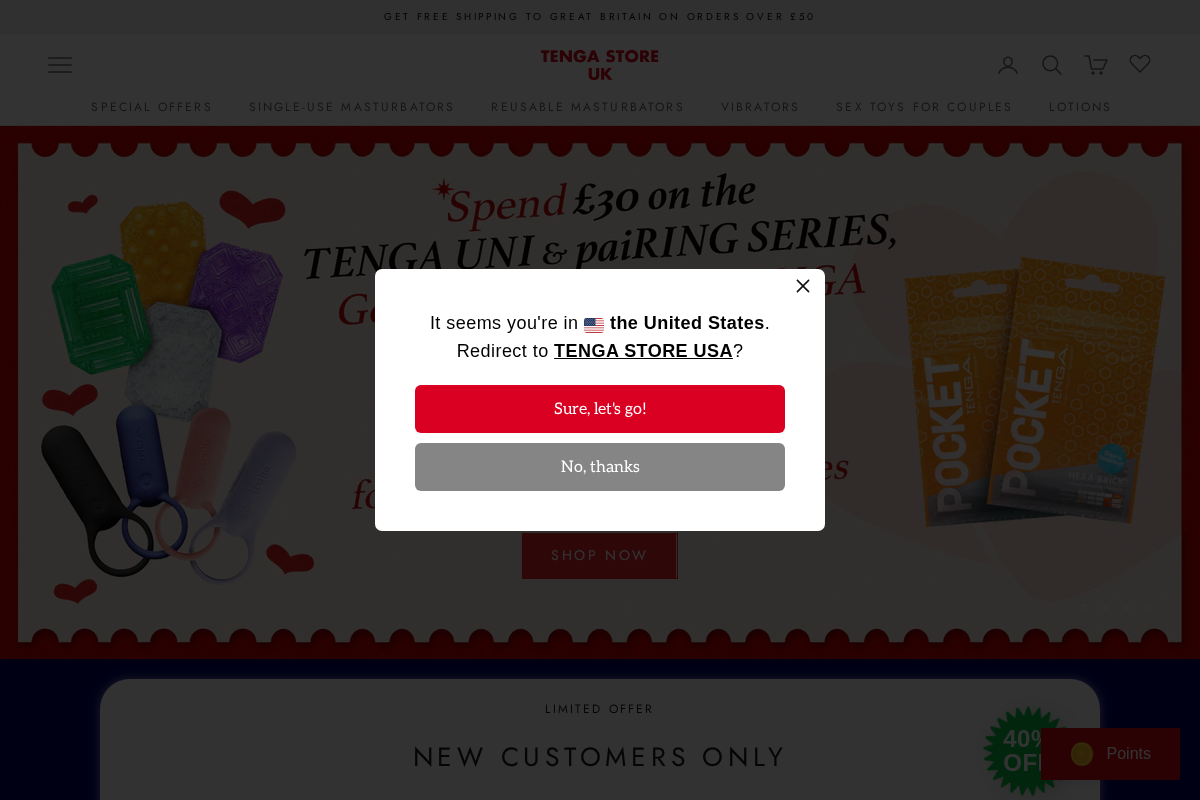 Tenga homepage screenshot