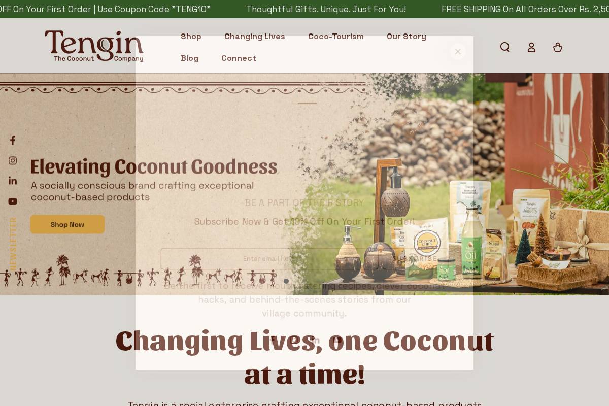 tengin.in homepage screenshot