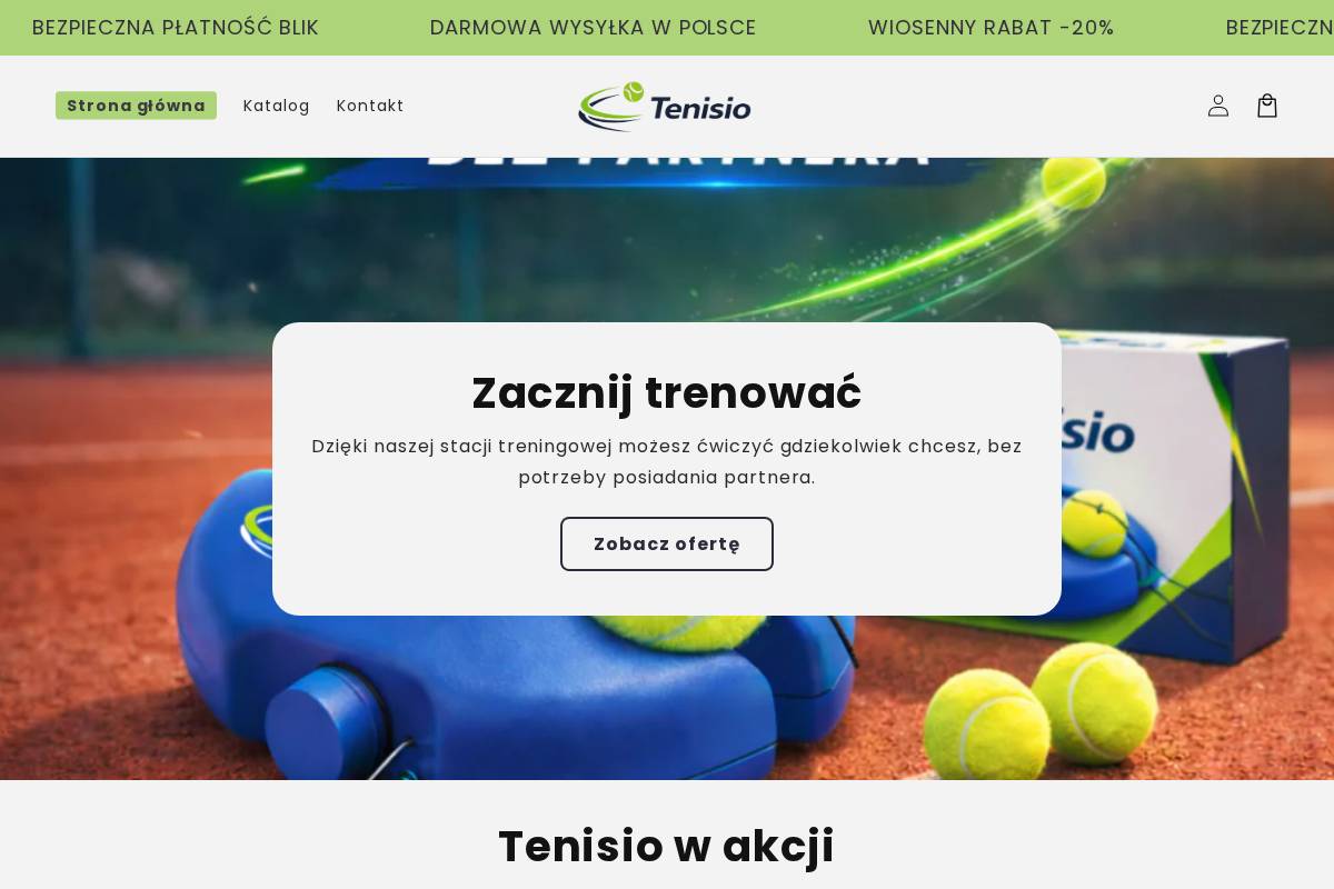 tenisio.pl homepage screenshot