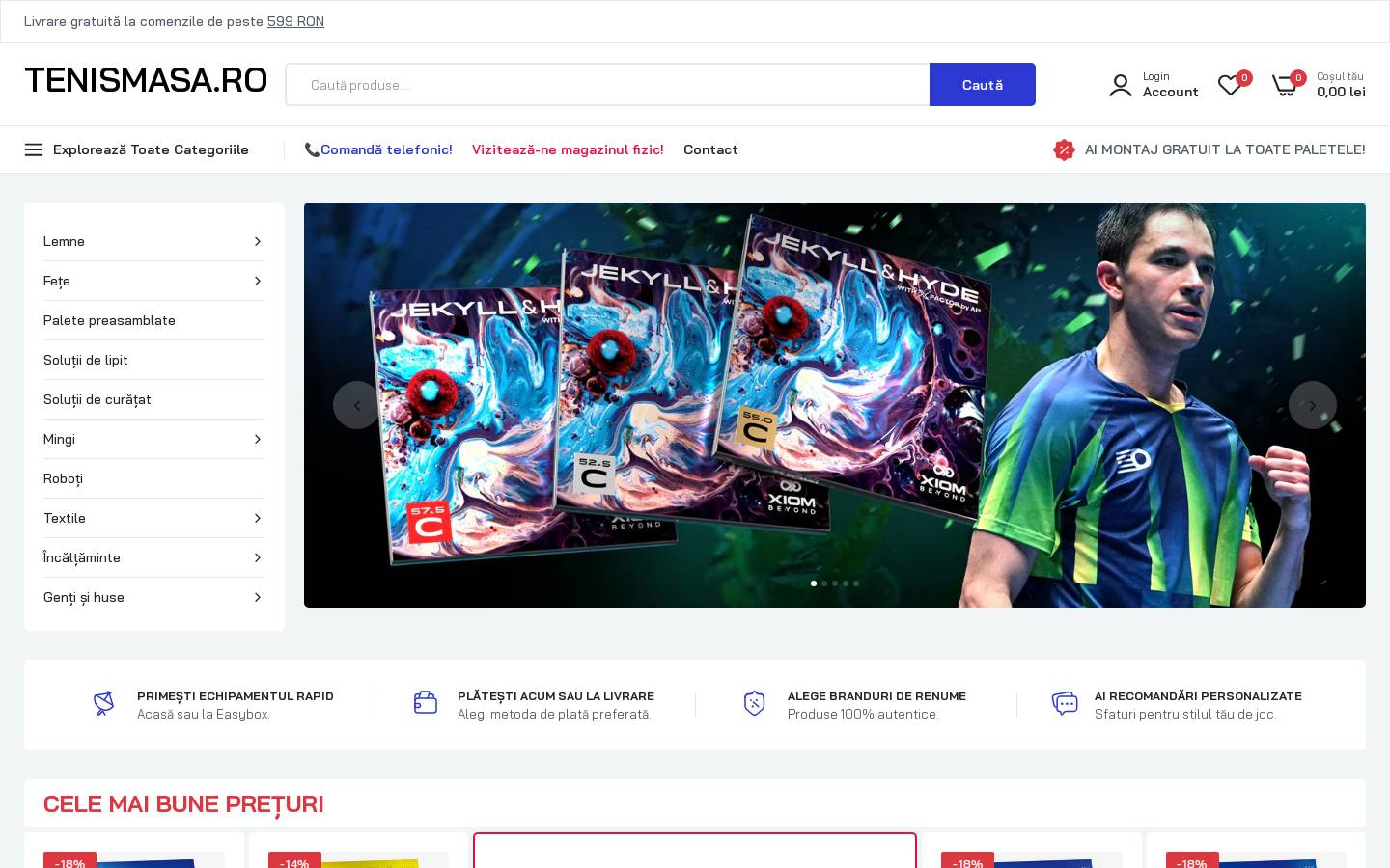 tenismasa.ro homepage screenshot