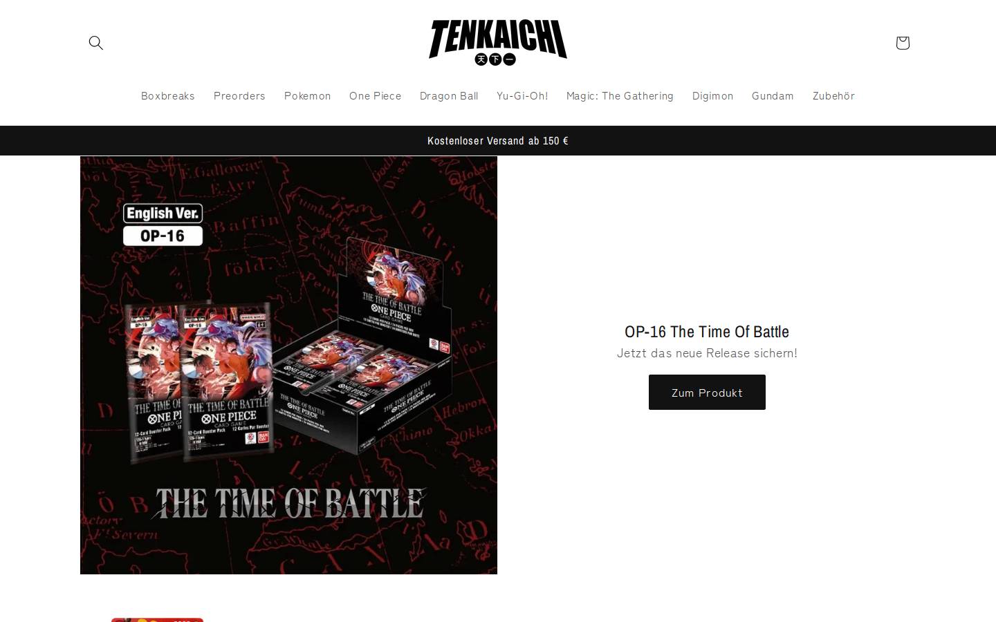 tenkaichi.de homepage screenshot