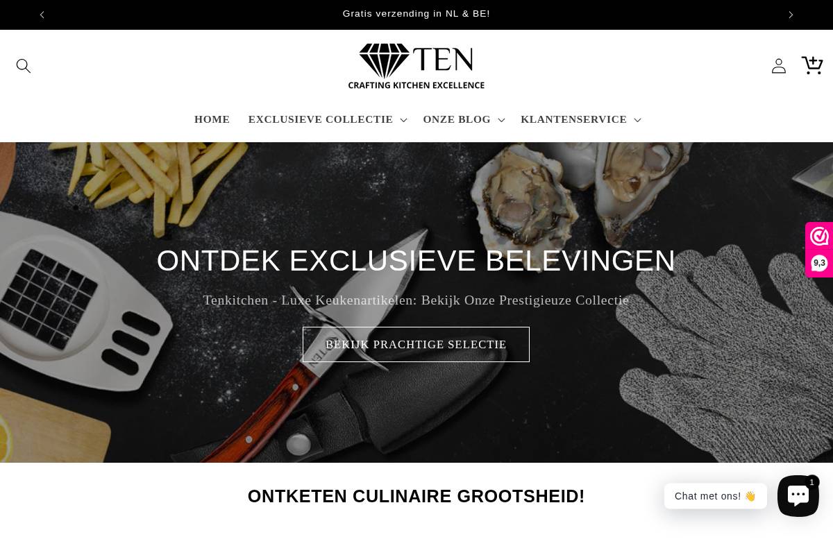 Tenkitchen homepage screenshot