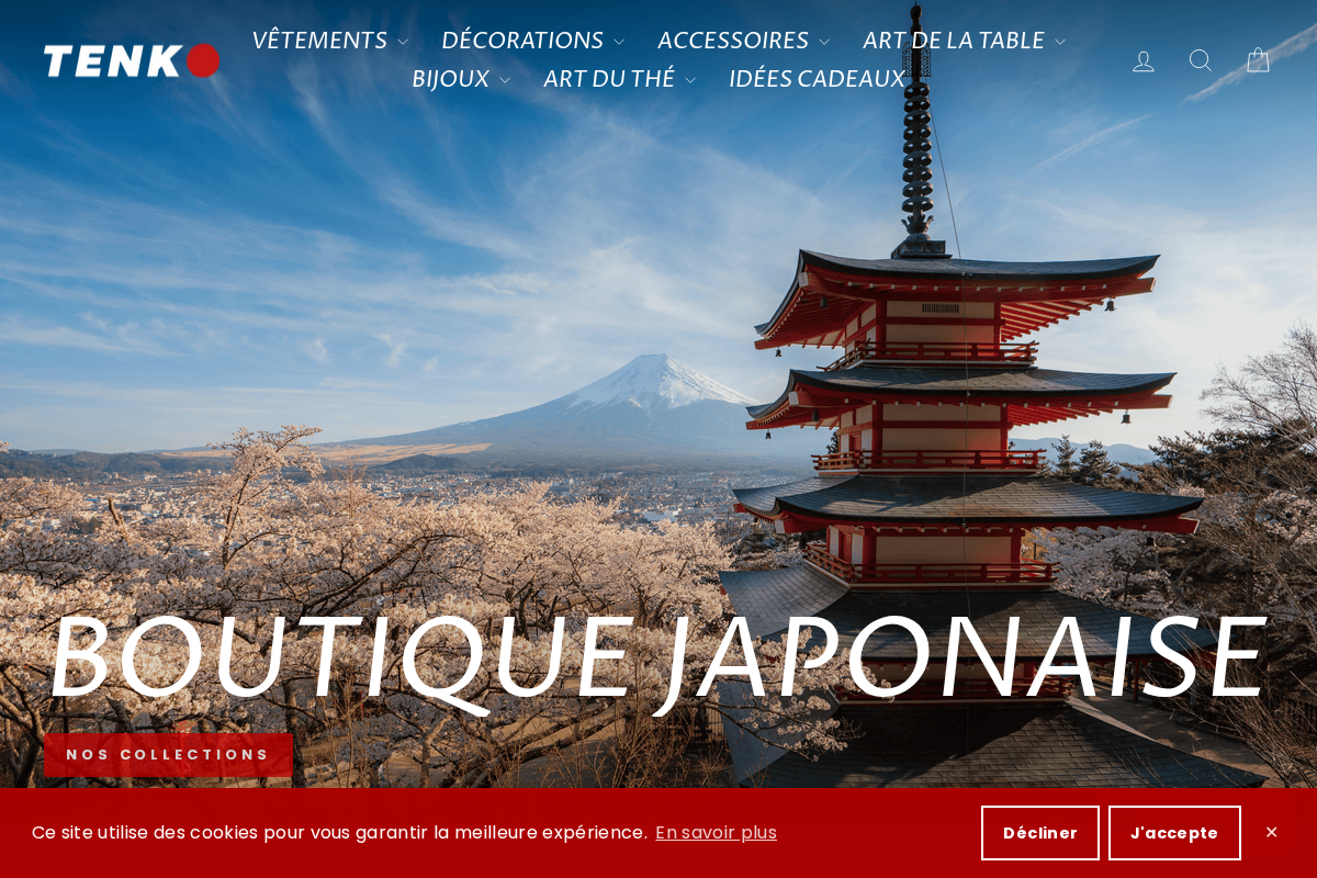 Tenko homepage screenshot