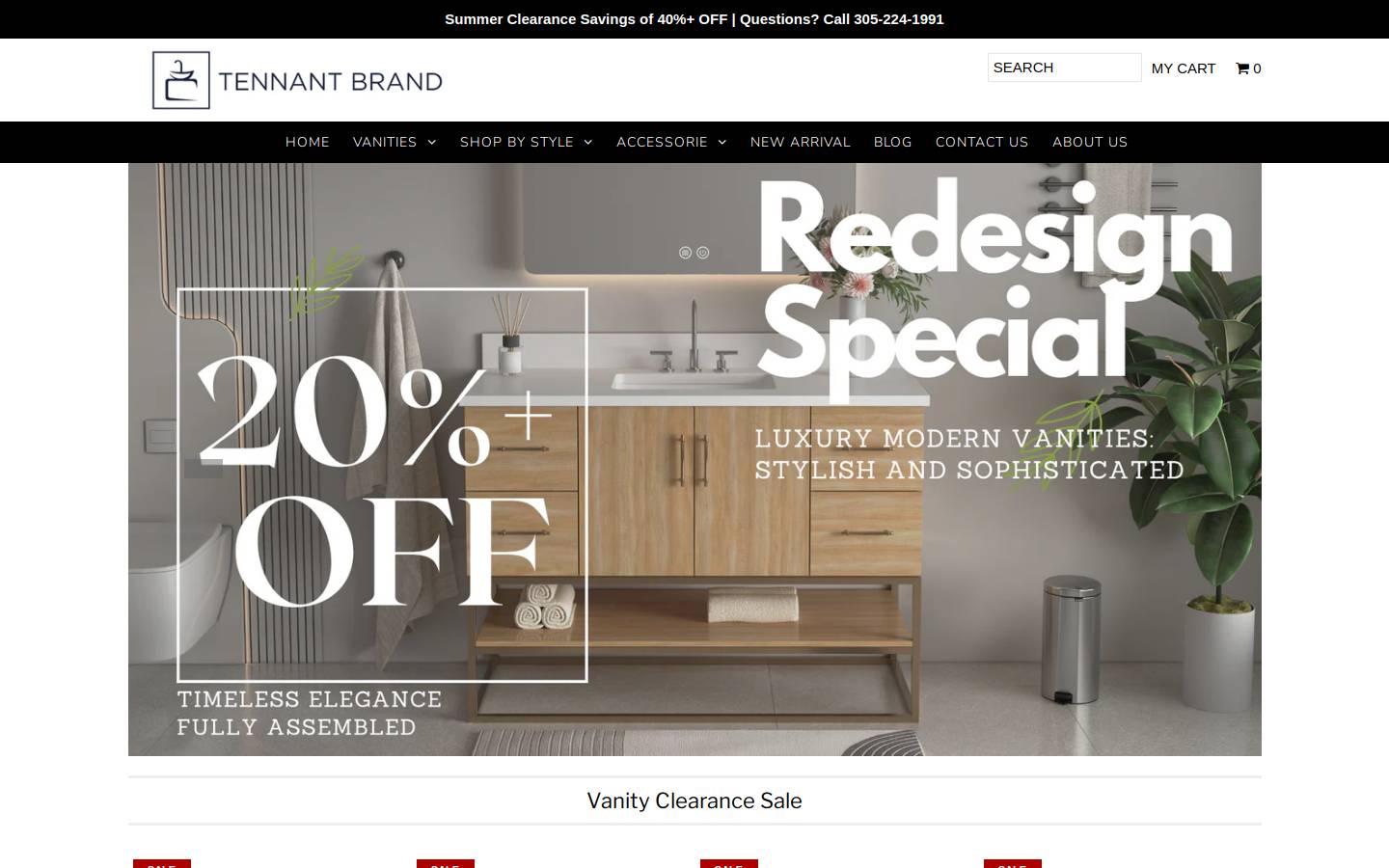 tennantbrand.com homepage screenshot