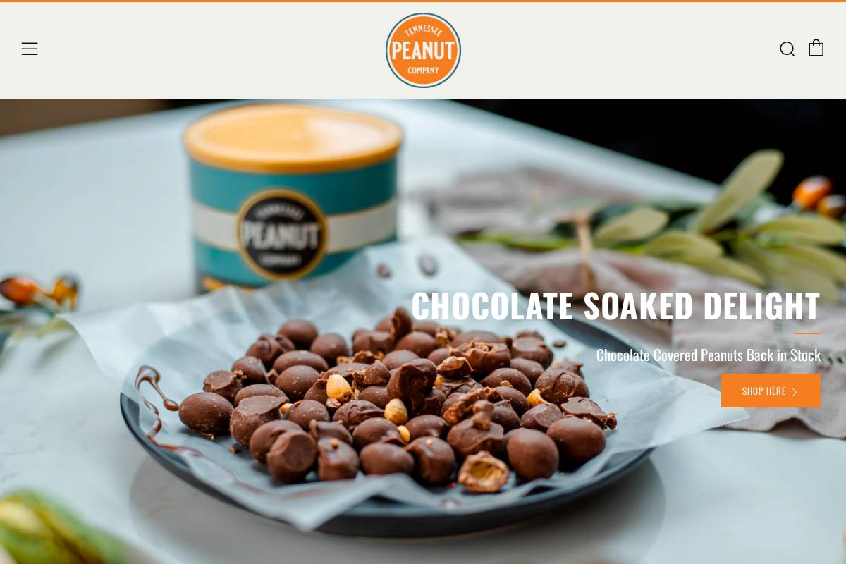 tennesseepeanut.com homepage screenshot