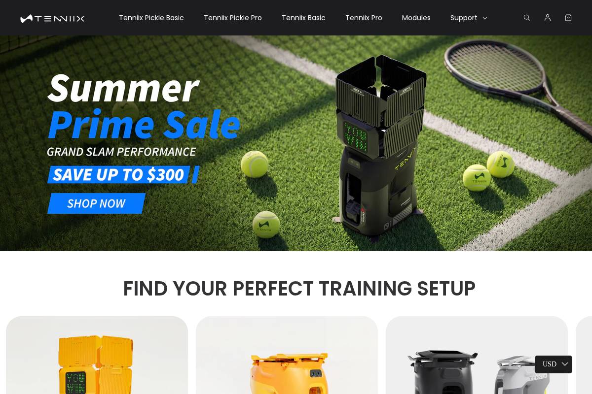 tenniix.ai homepage screenshot