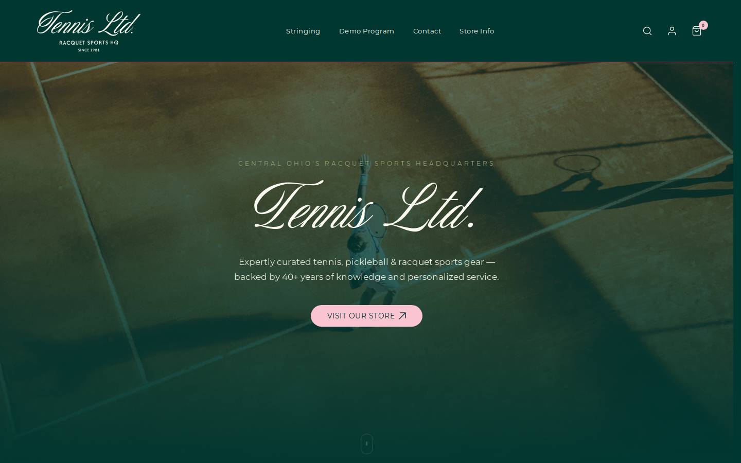 tennis-ltd.com homepage screenshot