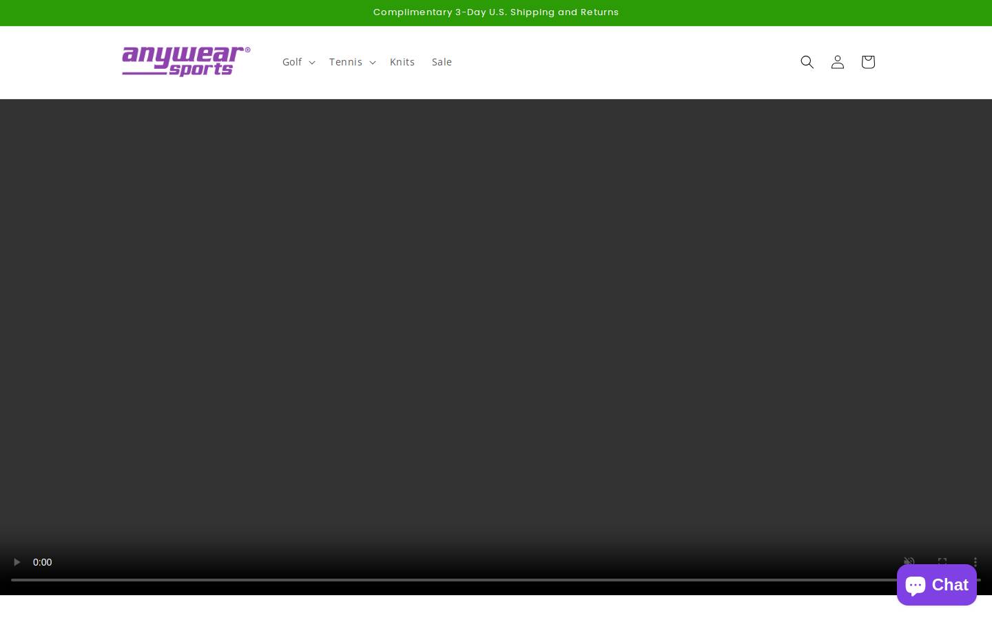 tennisanywear.com homepage screenshot