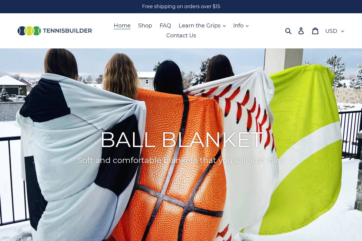 tennisbuilder.com homepage screenshot