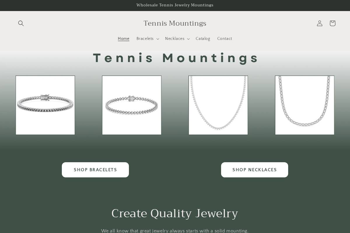 tennismountings.com homepage screenshot