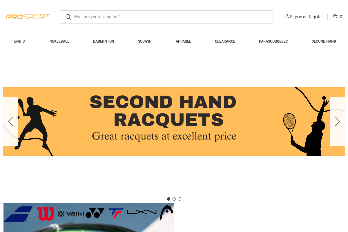 tennisprosport.com homepage screenshot