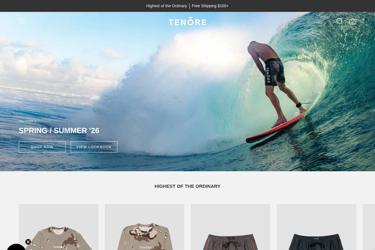 tenore.com homepage screenshot