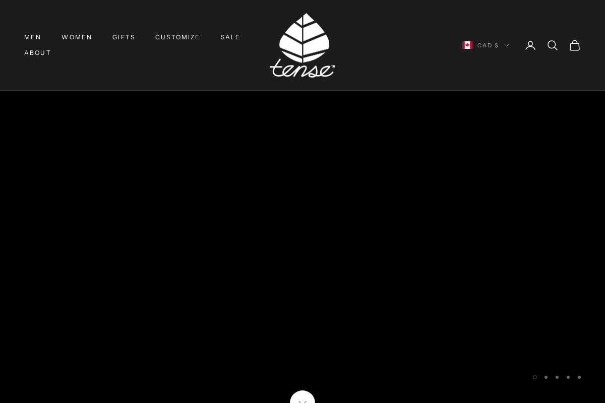 Tense Wooden Watches homepage screenshot